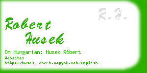 robert husek business card